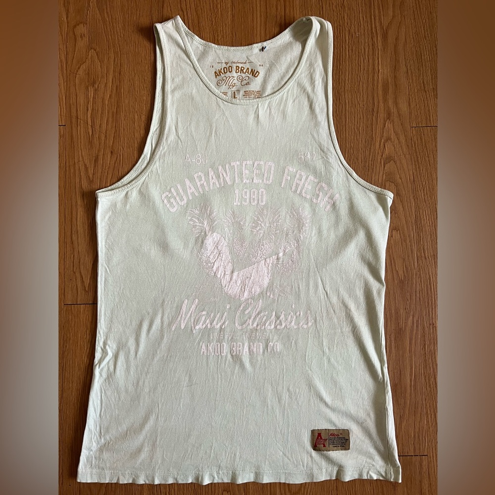 MENS AKOO BRAND MAUI CLASSIC TANK TOP L